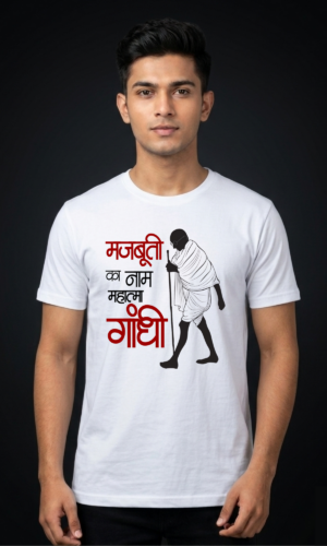 Mahatma Gandhi Majbooti Ka Naam Tshirt